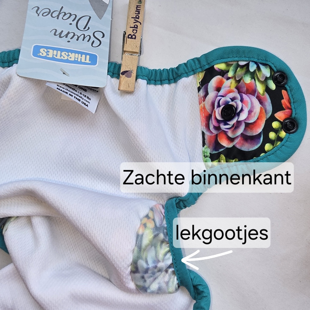 Thirsties Zwemluier | Maat 1 | 2,7 - 8 kg |  Beach Party