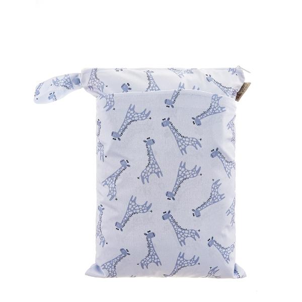 HappyBear Wetbag – Blue Giraffe | Waterdichte tas voor luiers & zwemspullen