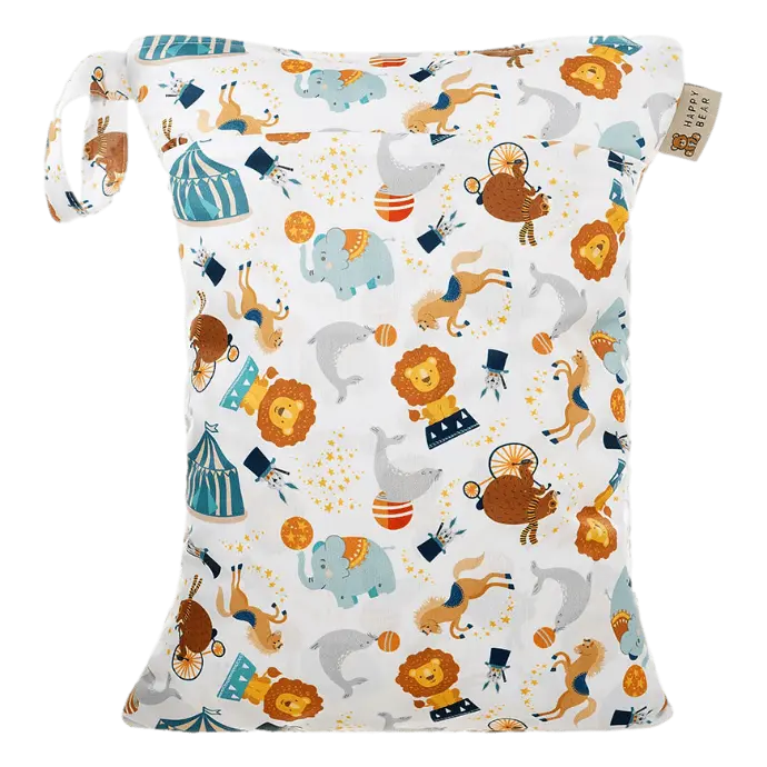 HappyBear Wetbag – Circus | Waterdichte tas voor luiers & zwemspullen