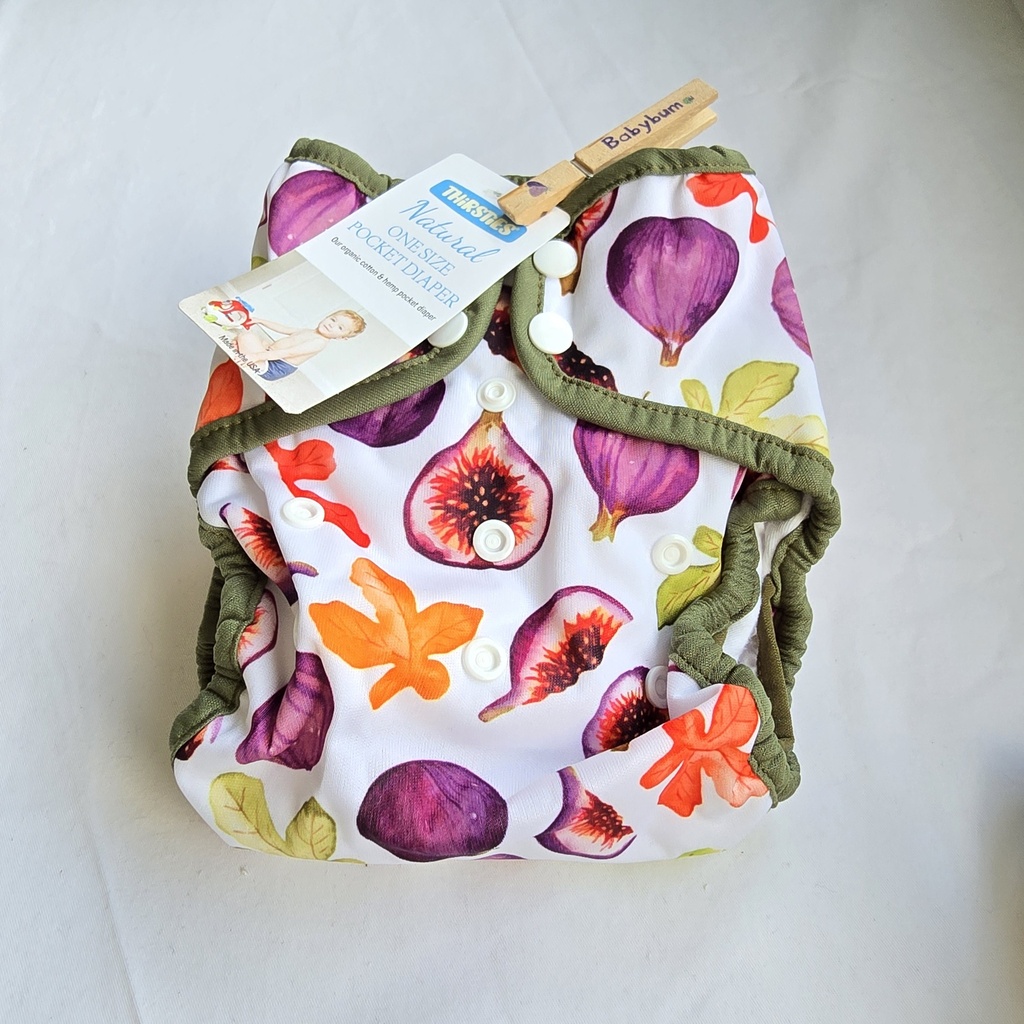 Thirsties Natural One-Size Pocket Diaper met Drukknopen - Olive (kopie)