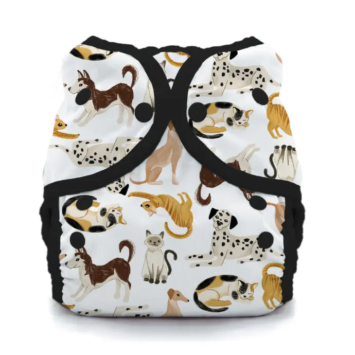 Thirsties Duo Wrap Overbroekje Pawsitive Pals maat 1 (3–8 kg)