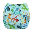Blueberry Capri Newborn Diaper Covers - Dragons