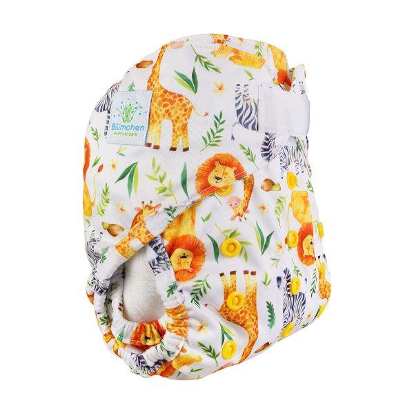 Blümchen Alles-in-Twee luier - ECO Shell Zebra