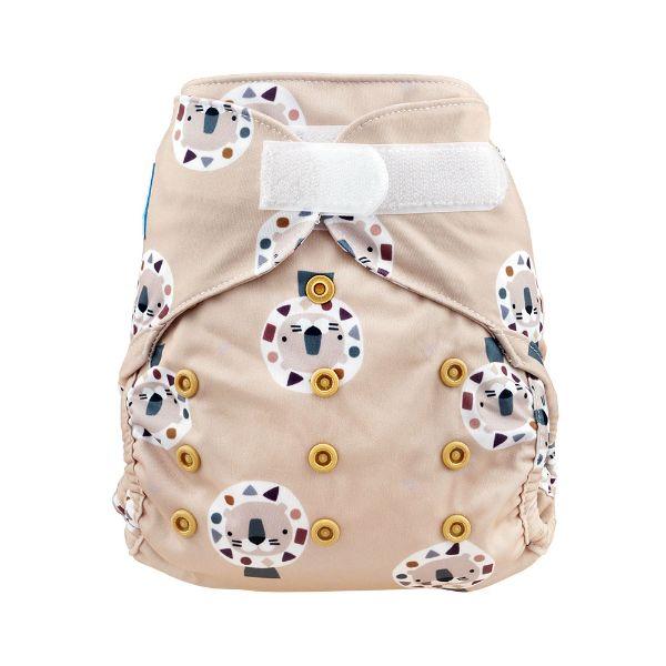 Blümchen Alles-in-Twee luier - ECO Shell Cozy Lion - OneSize (4-15 kilo), Klittenband