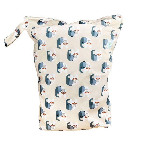 Blümchen wetbag met brede bodem - Cozy Elephant - Maat L (10 luiers)