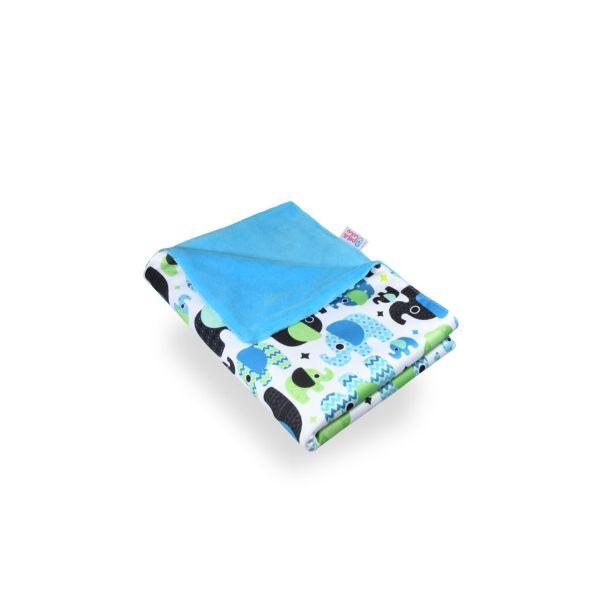 Verschoningsmatje Petit Lulu Baby Elephant Blue