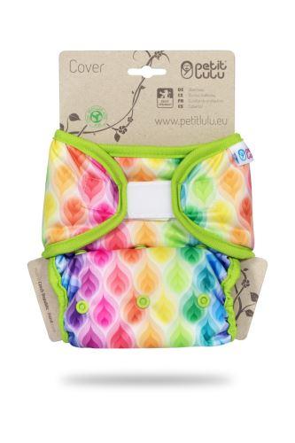 Petit Lulu Prefold Cover OneSize Rainbow Flames 
