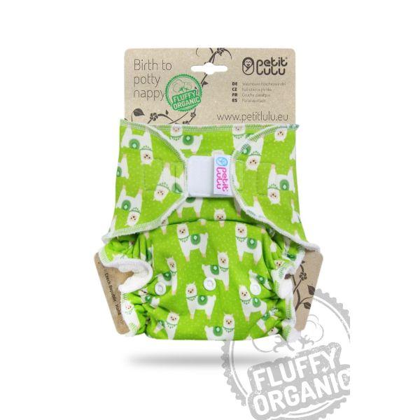 Petit Lulu Fluffy Organic Maxi Night - Squirrels Klittenbandsluiting 