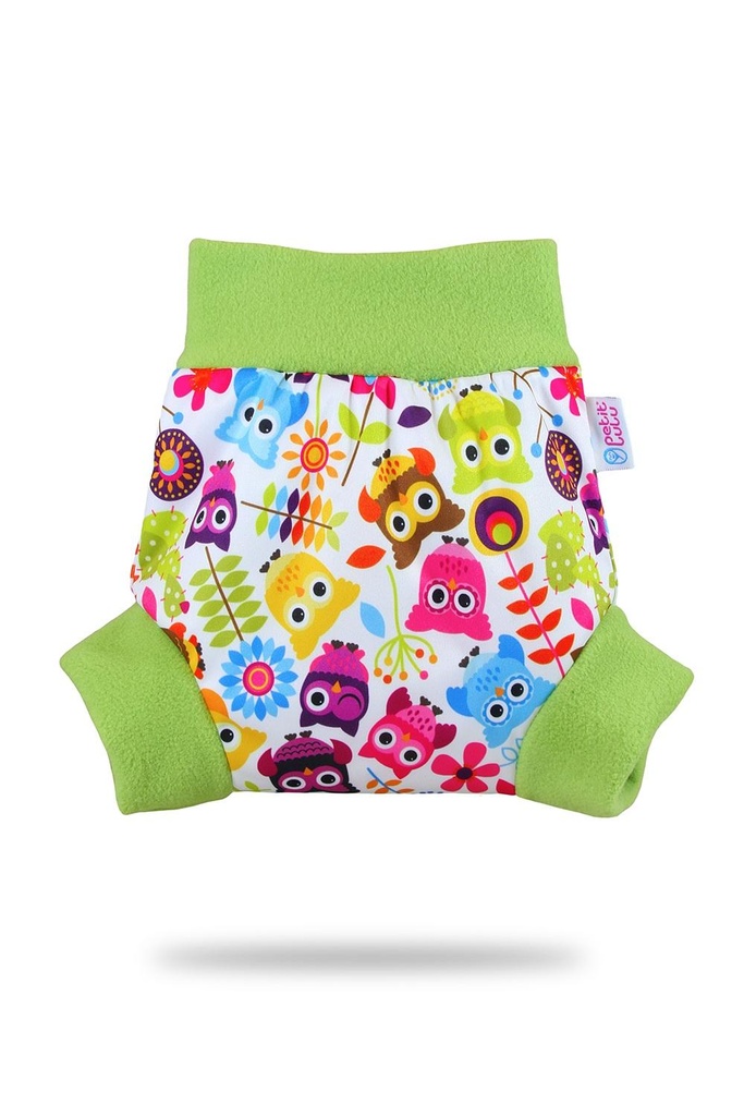 Petit Lulu Optrekbroekje Blije Uilen (Happy Owls) – maat S (ca. 4–7 kg) 