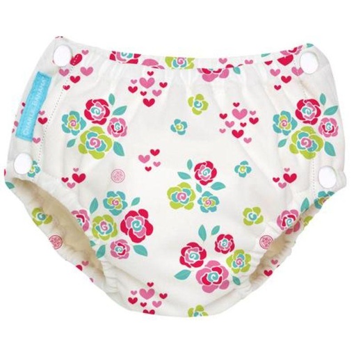 [BB-45842] Charlie Banana Zwemluier Easy Snap met Tencel |Floralie – maat M (6-9 kg)