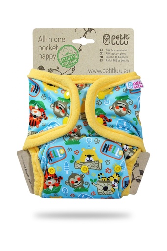 [BB-44536] Petit Lulu Pocketluier Jungle School drukknoopjes