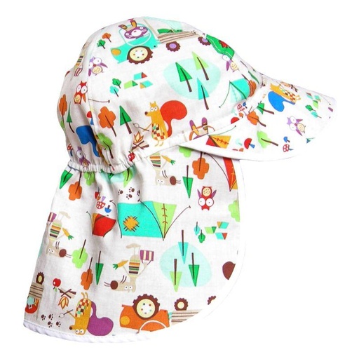 [BB-45615] Bummis Zonnehoed Camping Critters - Maat S 3-6 mnd