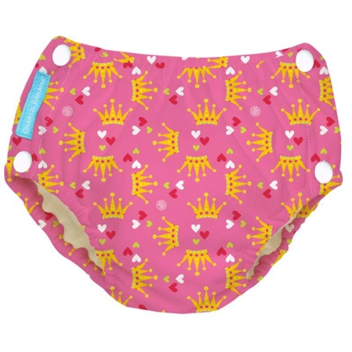 [BB-45796] Charlie Banana 2-in-1 Zwemluier en Oefenbroekje met drukknoopjes- Princesse Maat M
