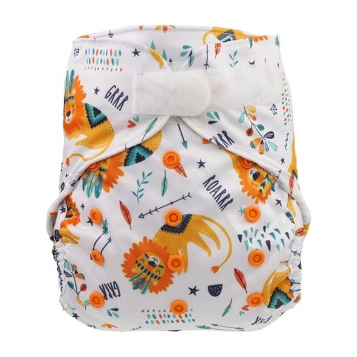 [BB-51144] Blümchen Alles-in-Twee luier - ECO Shell Slaperige Leeuw - OneSize (4-15 kilo)| Klittenband