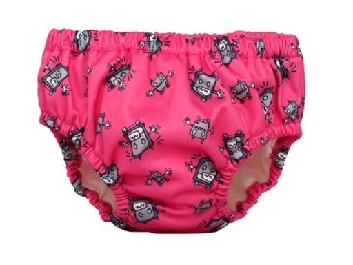 [BB-45815] Charlie Banana 2-in-1 Zwemluier en Oefenbroekje- Robot Girl - Maat S (5-7 kilo)