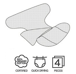 Biokatoenen luier Imse Vimse Newborn (2-7 kg) - 4 stuks 1