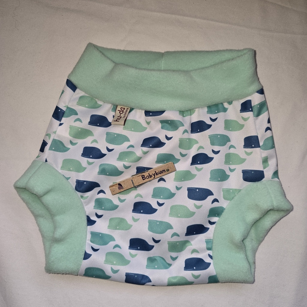 Hu-da Optrekbroekje | PUL | M voor 6-10 kg | Walvis