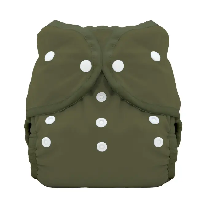 Thirsties Duo Wrap – Verstelbaar Overbroekje | maat 3 | 18-27 kg | Drukknoopjes | Olive  (kopie)