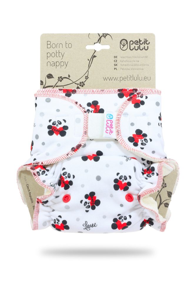 Petit Lulu Maxi Night Nappy Panda - Klittenband