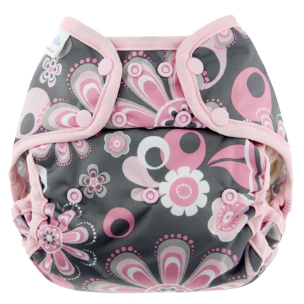 Blueberry Capri Newborn Diaper Covers - Petals