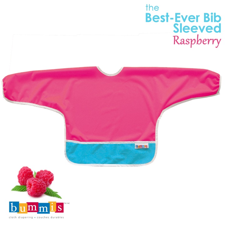 Bummis Best-Ever Bib Sleeved Raspberry