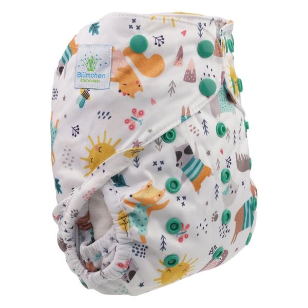 Blümchen Overbroekje Vrolijke Eland OneSize (4–15 kg) – Drukknoopjes