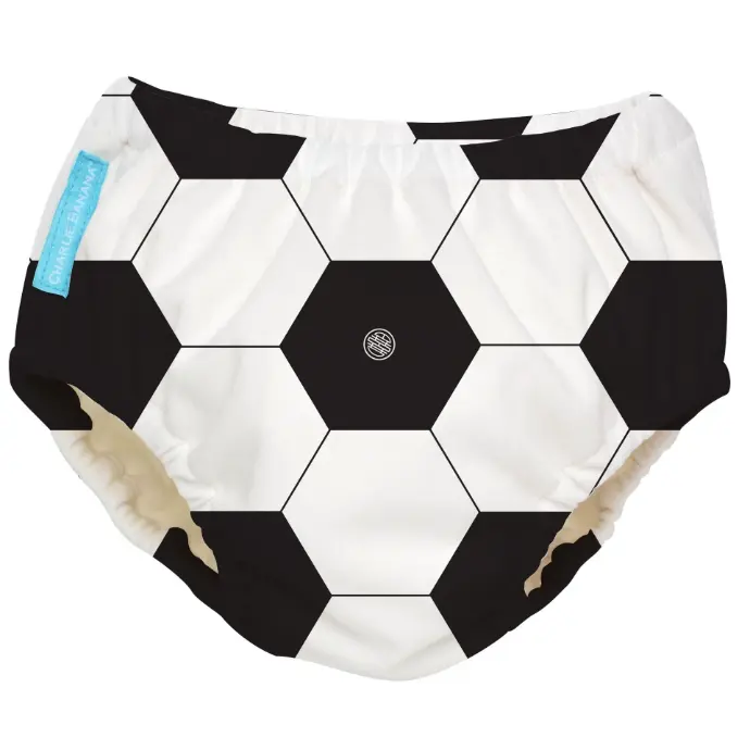 Charlie Banana 2-in-1 Zwemluier en Oefenbroekje- Soccer - Maat XL (13-25 kilo) 