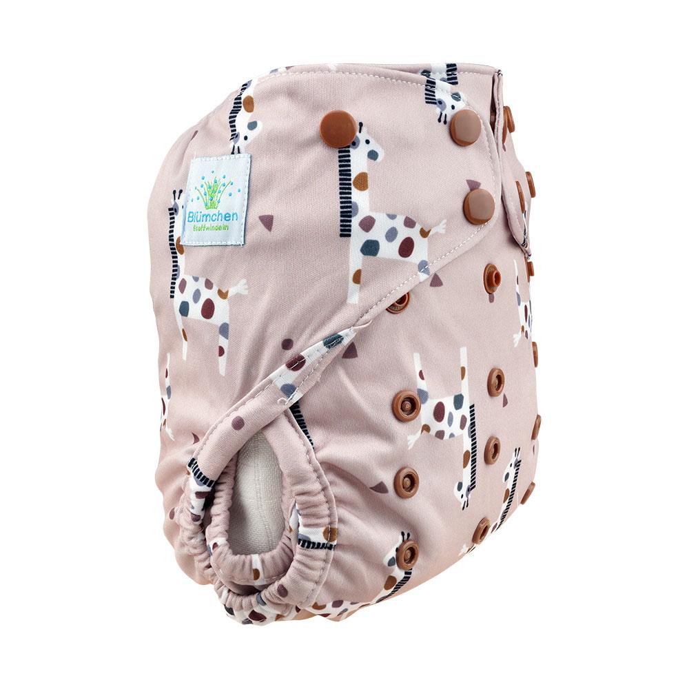 Blümchen Overbroekje Cozy Giraffe OneSize (4–15 kg) – Drukknoopjes