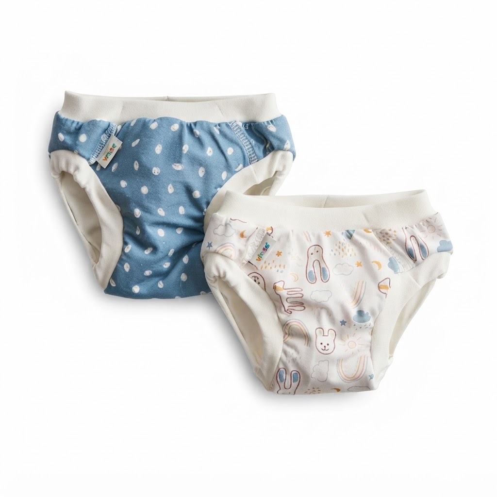 Oefenbroekjes Imse Vimse Blue Dots/ White Teddy maat Junior Duopack 