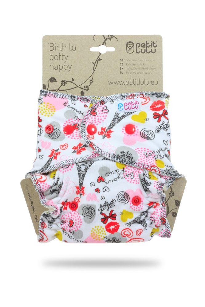Petit Lulu Voorgevormde luier OneSize – Paris – Klittenband