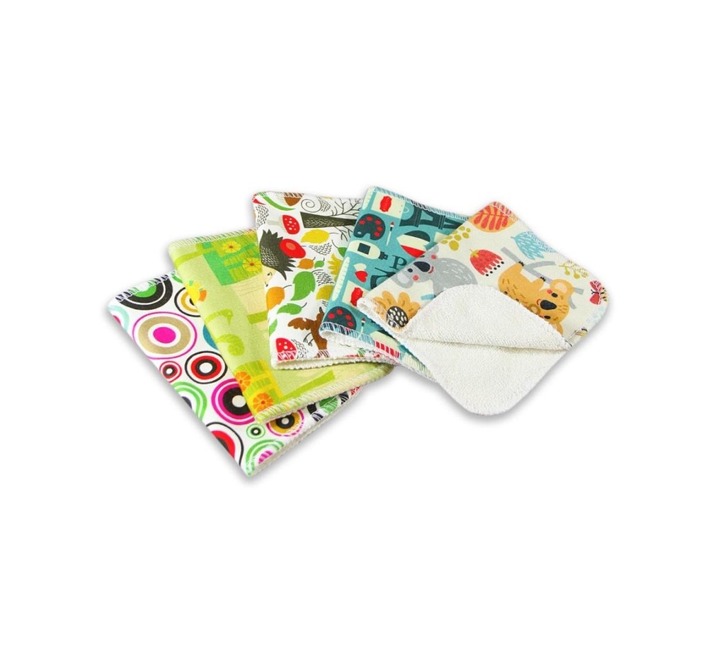 Petit Lulu Babydoekjes Bamboe, 5 stuks
