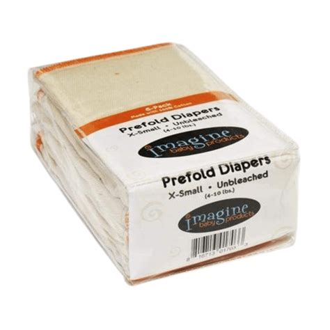 Prefolds Imagine Katoen - 6 stuks - XS - Ongebeekt
