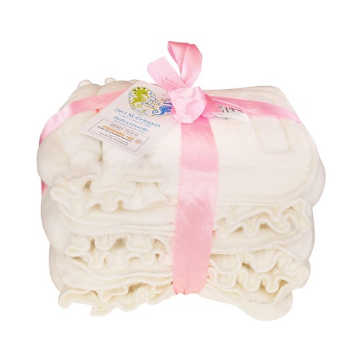[9009612004116] Blümchen Alles-in-twee luier Inlegger - Blümchen 2in1 XL Kuschel-Einlage BIO-Baumwolle 5 Stück Packung