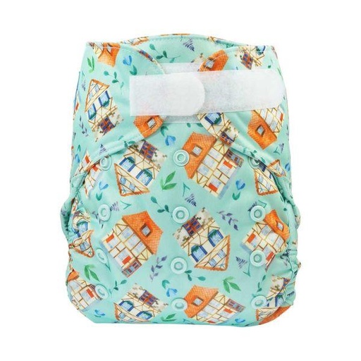 [BB-43866] Blümchen Alles-in-Twee luier - Blümchen Alles-in-Twee luier - ECO Shell Huisjes - OneSize