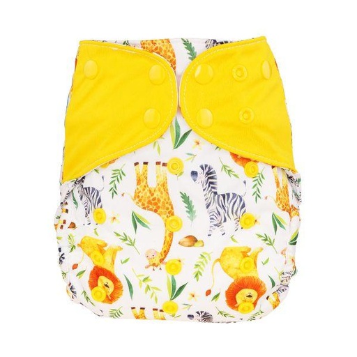 [BB-53676] Blümchen Overbroekje Zebra OneSize (4–15 kg) – Drukknoopjes