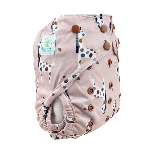 [BB-63285] Blümchen Overbroekje Cozy Giraffe OneSize (4–15 kg) – Drukknoopjes