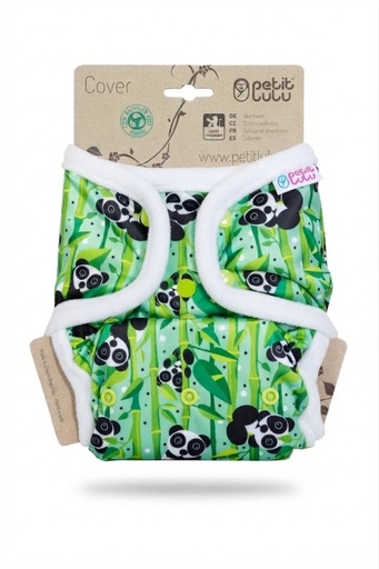 [BA-2026-00428] Petit Lulu Prefold Cover OneSize- Panda Bears