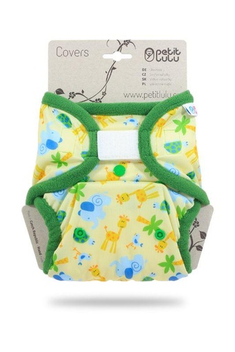 [BB-46545] Petit Lulu Overbroekje Dierentuin (Zoo) OneSize Klittenband 