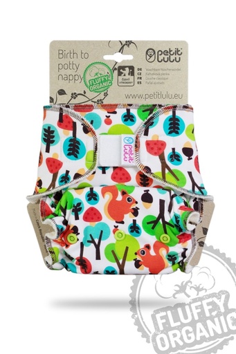 [BB-55113] Petit Lulu Fluffy Organic Maxi Night - SquirrelsKlittenbandsluiting 