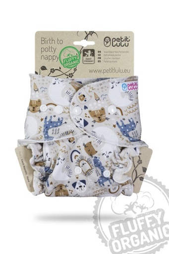 [BB-55117] Petit Lulu Fluffy Organic Maxi Night - Siesta in the Zoo