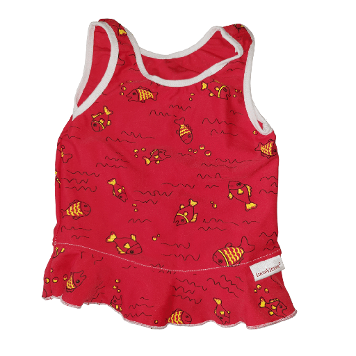 [BB-52306] Vimse Tankini Red Fish - Maat M (7-10 kilo)
