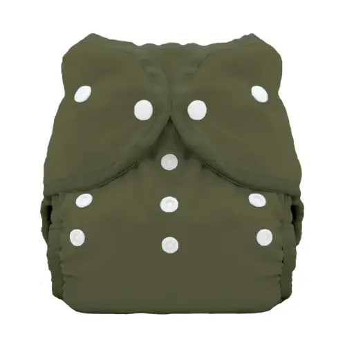 [BA-2026-00123] Thirsties Duo Wrap – Verstelbaar Overbroekje | maat 3 | 18-27 kg | Drukknoopjes | Olive 