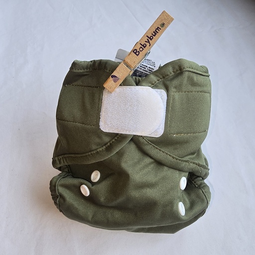 [BA-2026-00190] Thirsties Duo Wrap – Verstelbaar Overbroekje | maat 1 | 3-8 kg | Klittenband | Olive