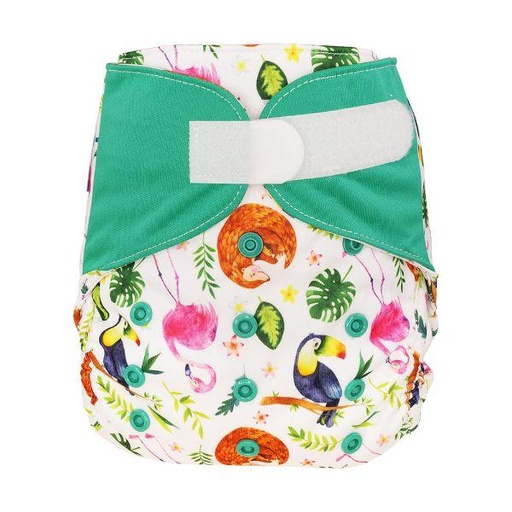 [BB-53666] Blümchen Overbroekje | One Size 4-15 kg | Klittenband | (kopie)