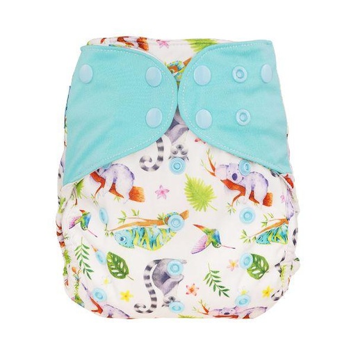 [BB-53638] Blümchen Overbroekje Kameleon OneSize (4–15 kg) – Drukknoopjes