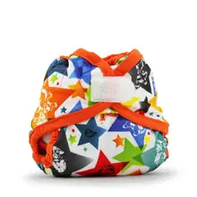 [BB-65380] Rumparooz Overbroekje Dragons Fly, Poppy Trim | Newborn (2-7 kilo) | Klittenband